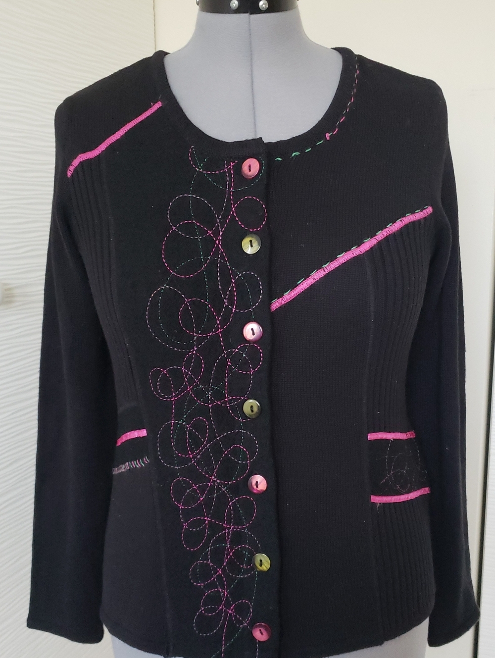 Alison Sheri Sweater Cardigan Wool Blend Sz.S